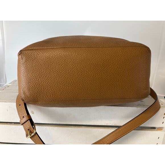 COACH F31507 LARGE BROWN PEBBLED LEATHER CROSSBODY BAG - Picture 11 of 16